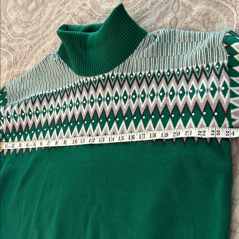 Xl Green fair isle ski sweater-BNWT - Picture 4 of 9
